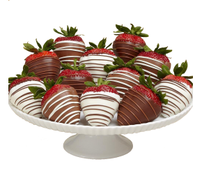 Dipped Swizzled Strawberries
